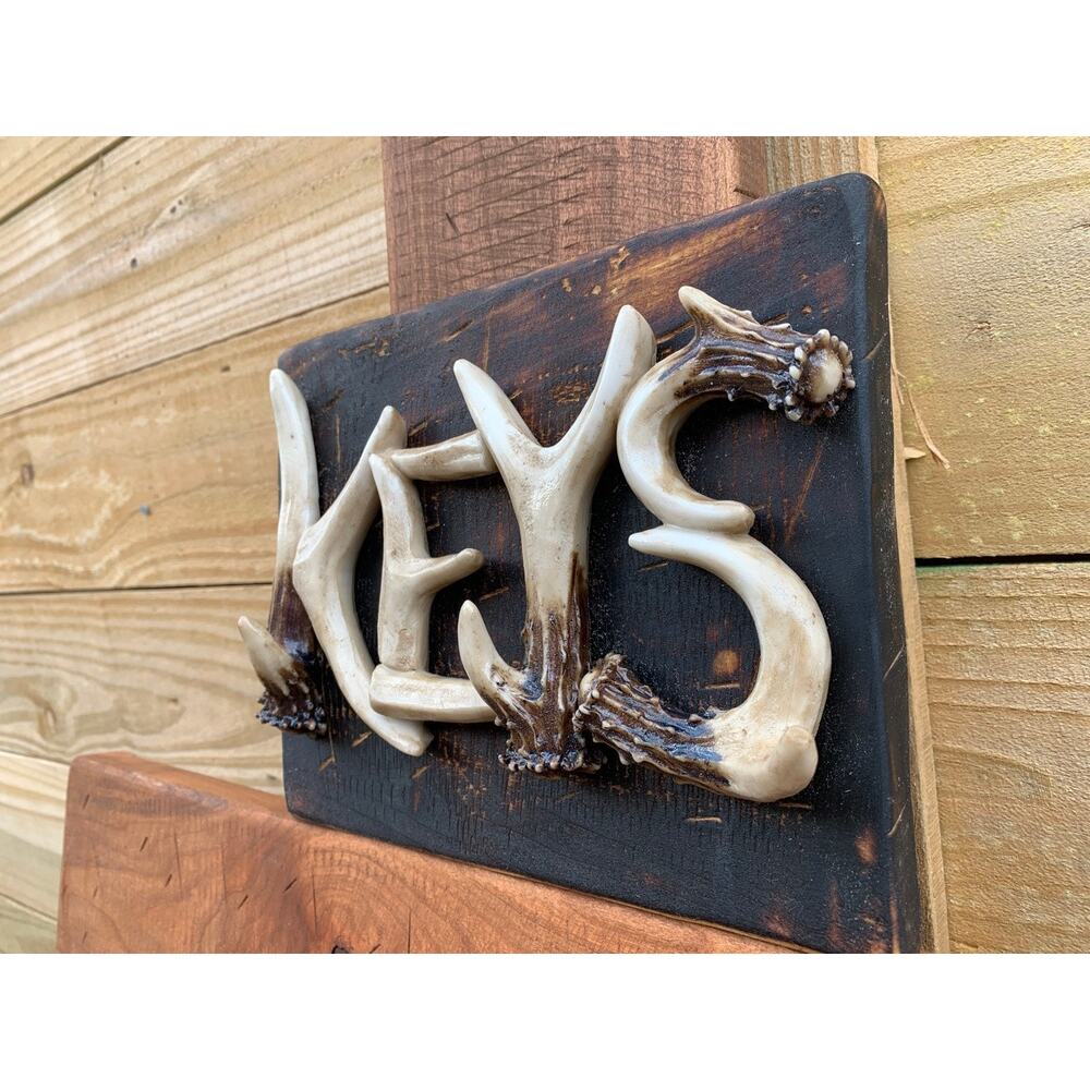 Rustic Deer Antler Horns Keychain Holder - Picture 5 of 8